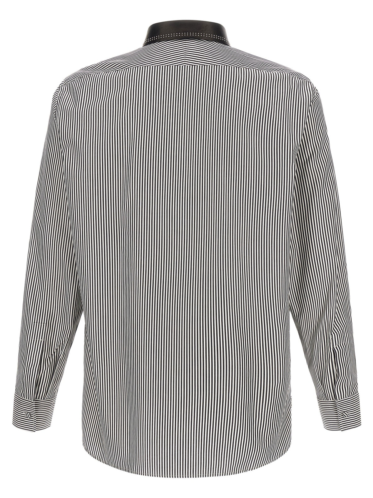 Striped Shirt with Detachable Collar