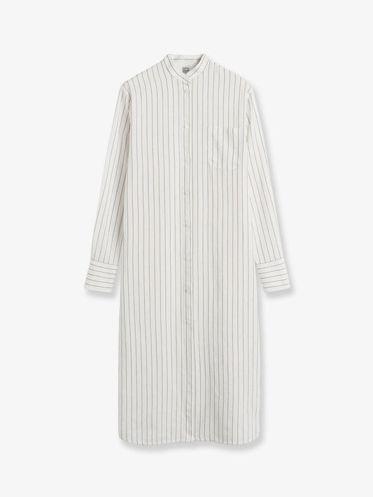 Striped Summer viscose, silk and cotton dress