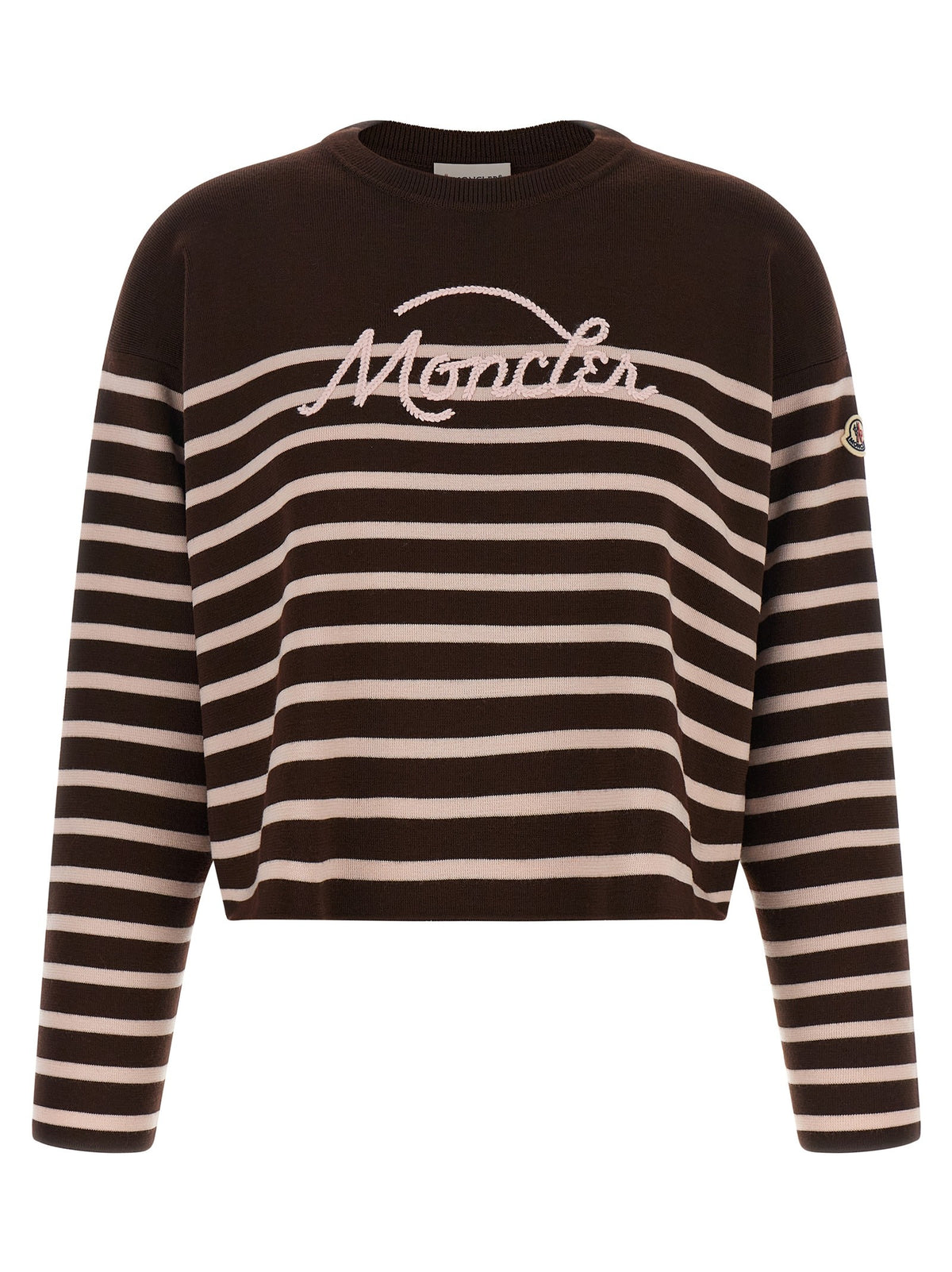 Striped sweater with embroidery