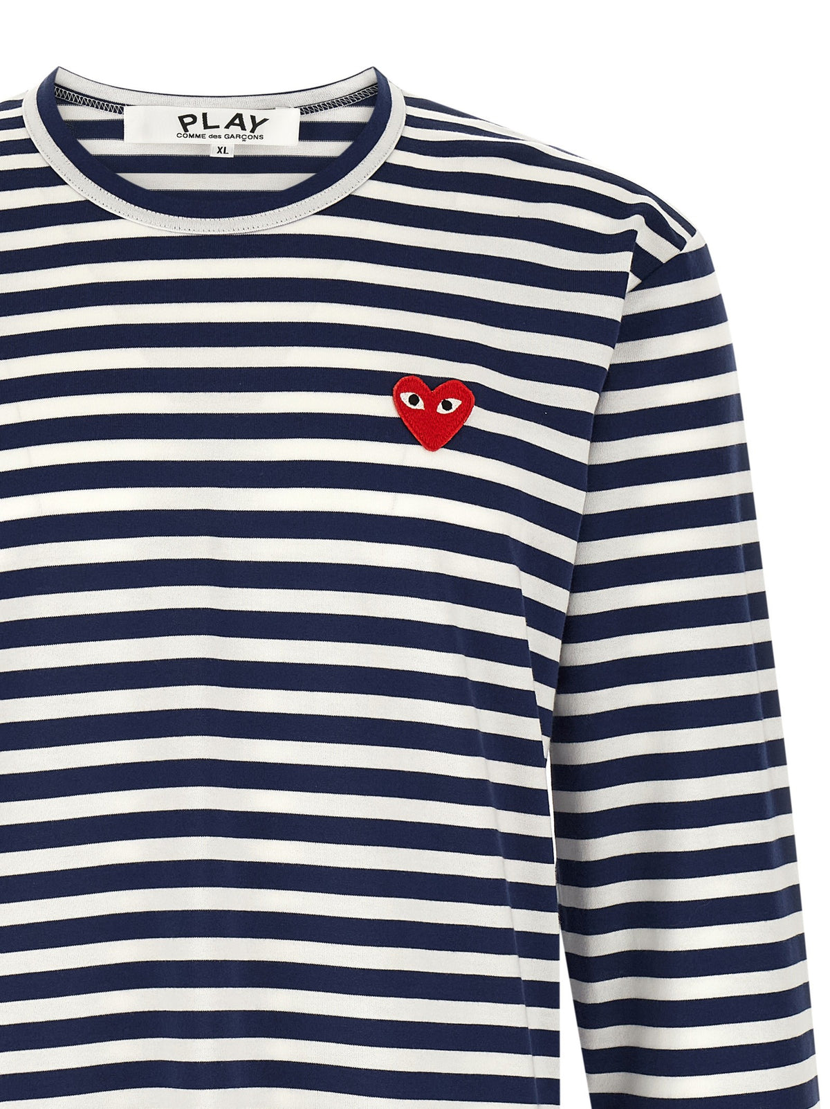 Striped T-Shirt With Heart Patch