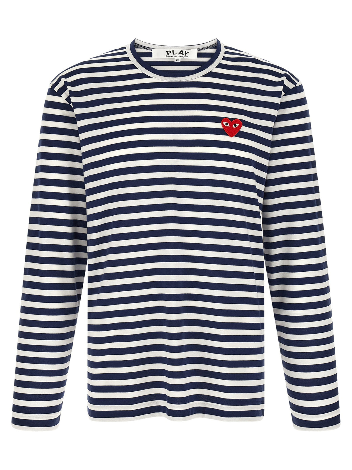 Striped T-Shirt With Heart Patch