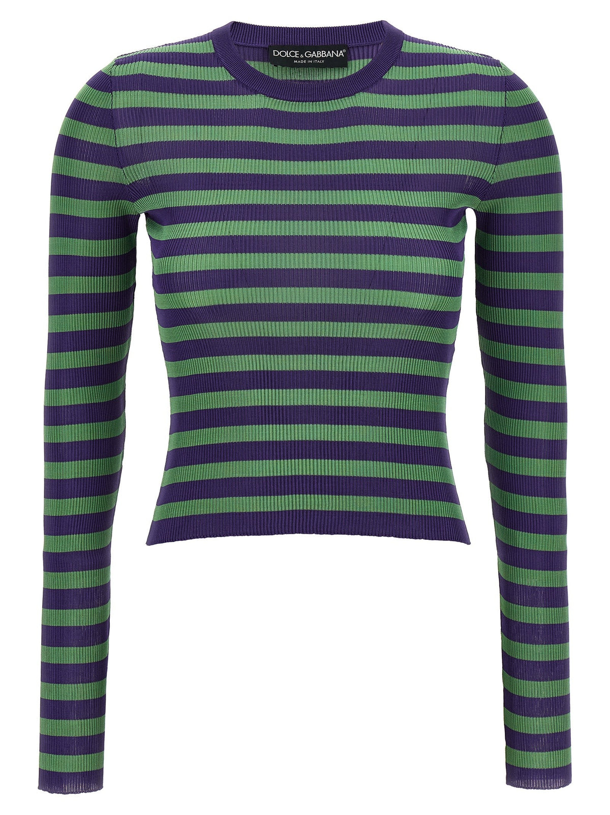 Striped viscose sweater