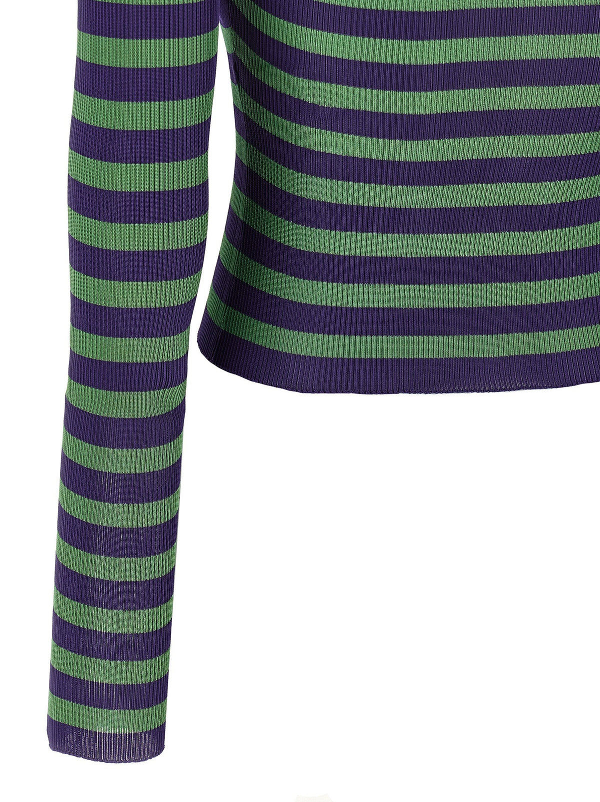 Striped viscose sweater