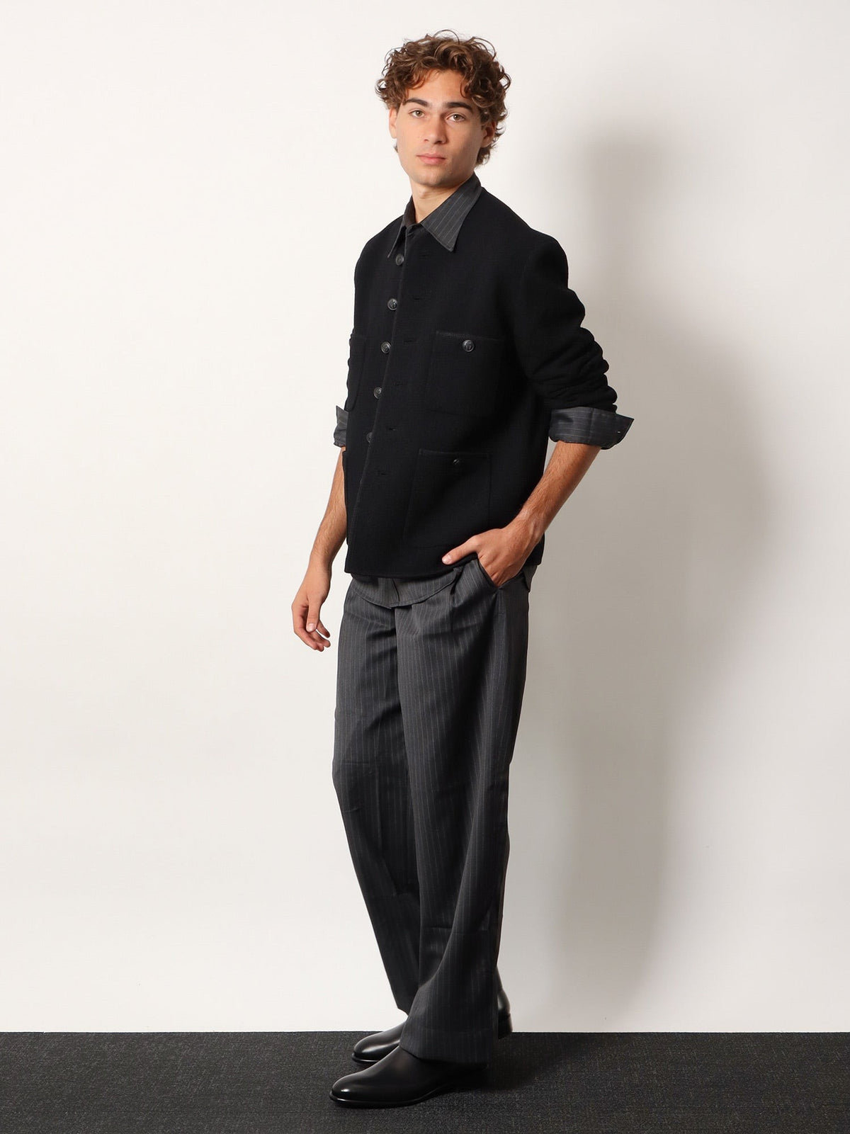Striped wool blend Unisex shirt
