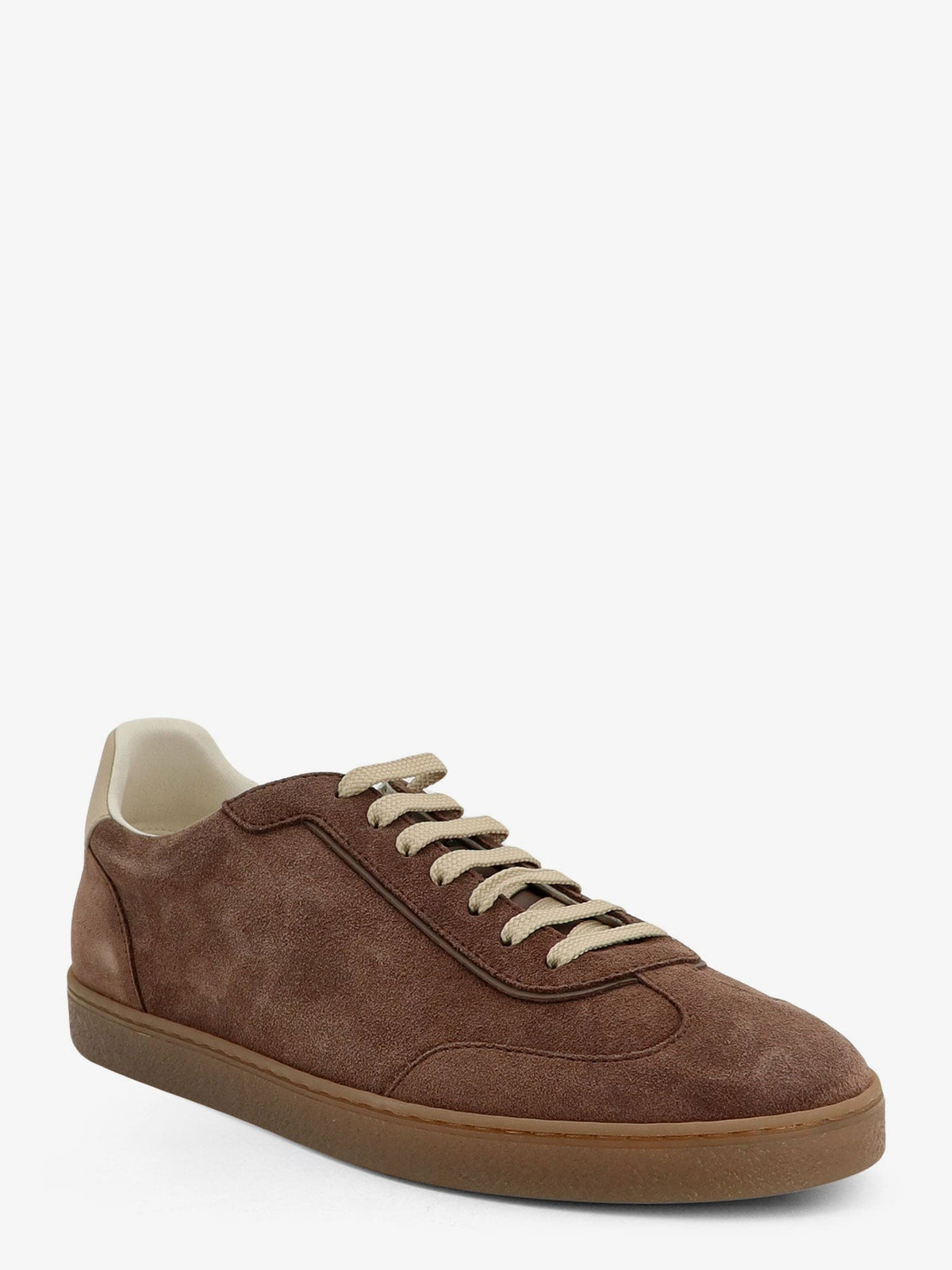 Suede and leather sneakers