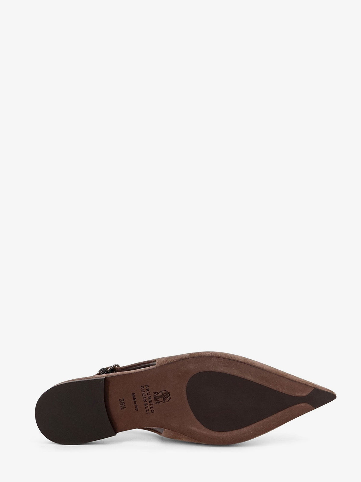 Suede ballerinas with side Monili detail