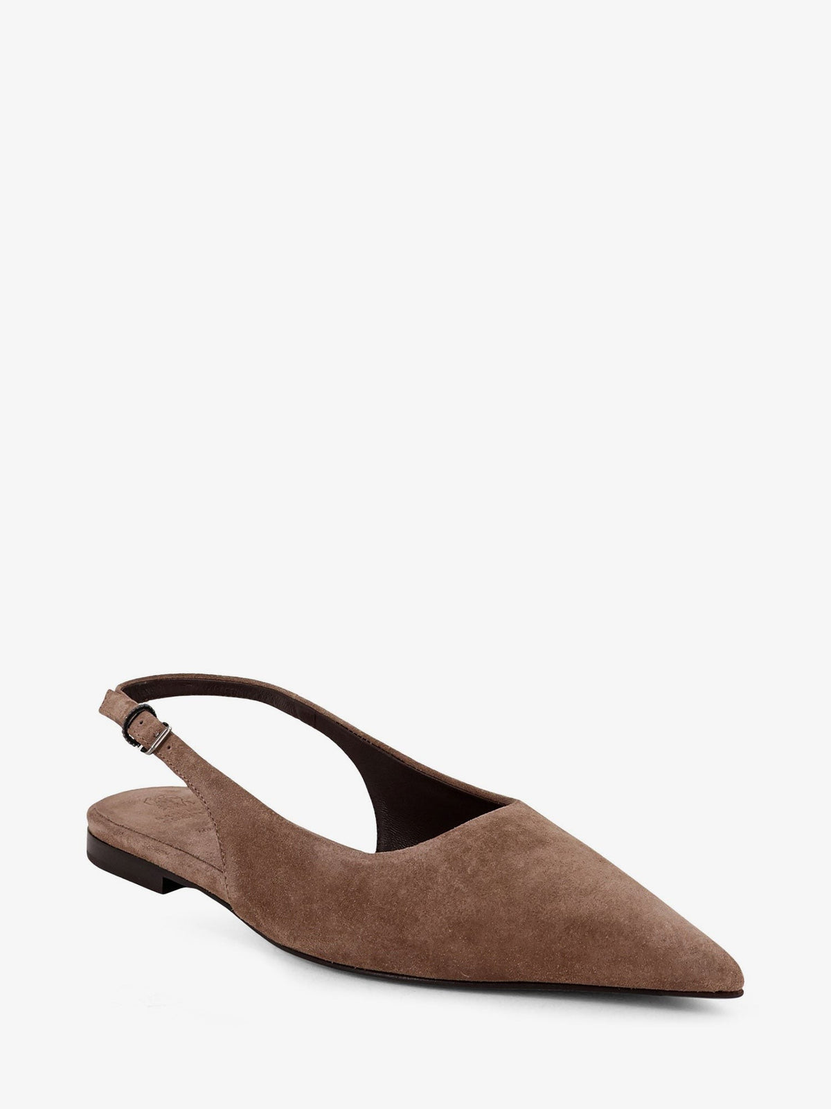 Suede ballerinas with side Monili detail