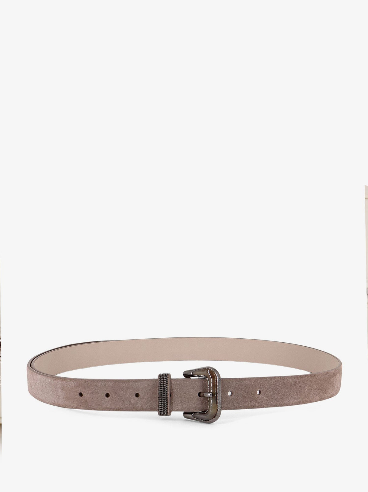 Suede belt with Monili loop
