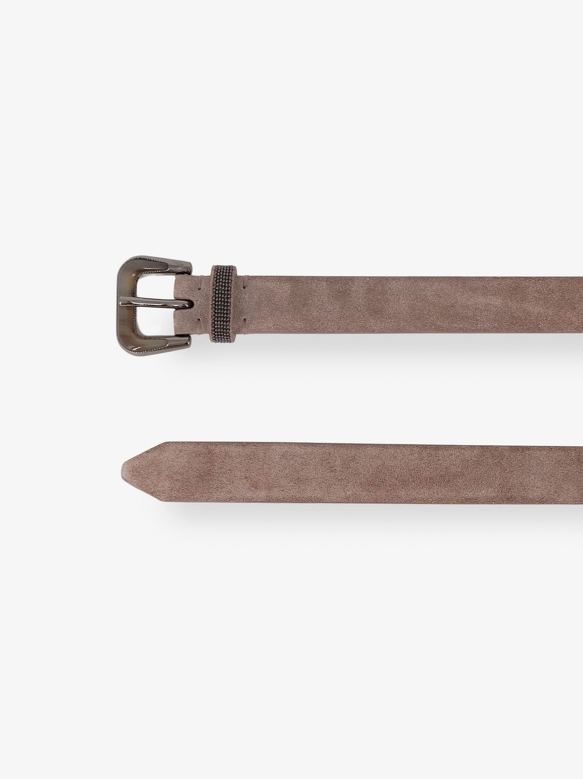 Suede belt with Monili loop