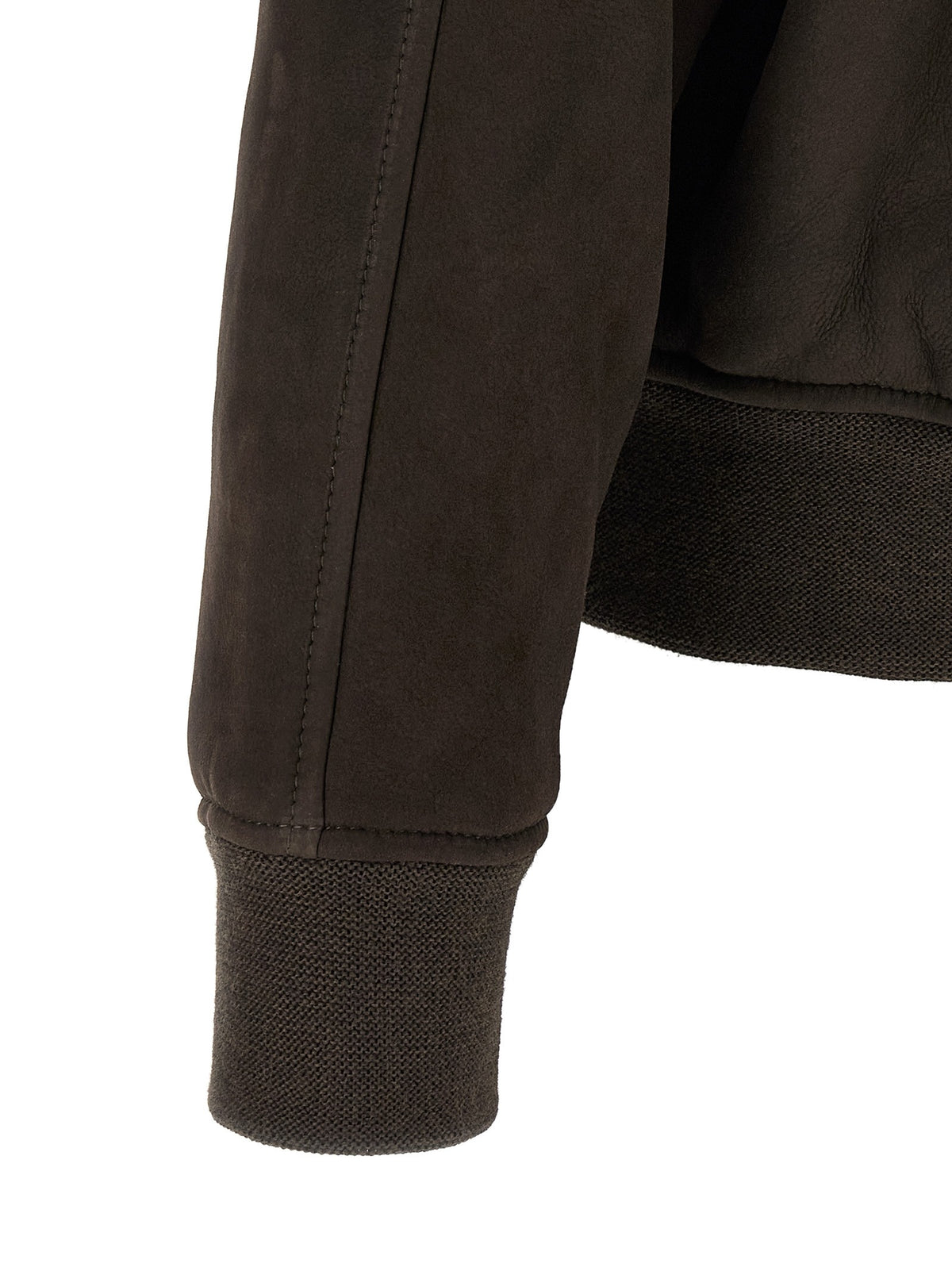 Suede bomber jacket
