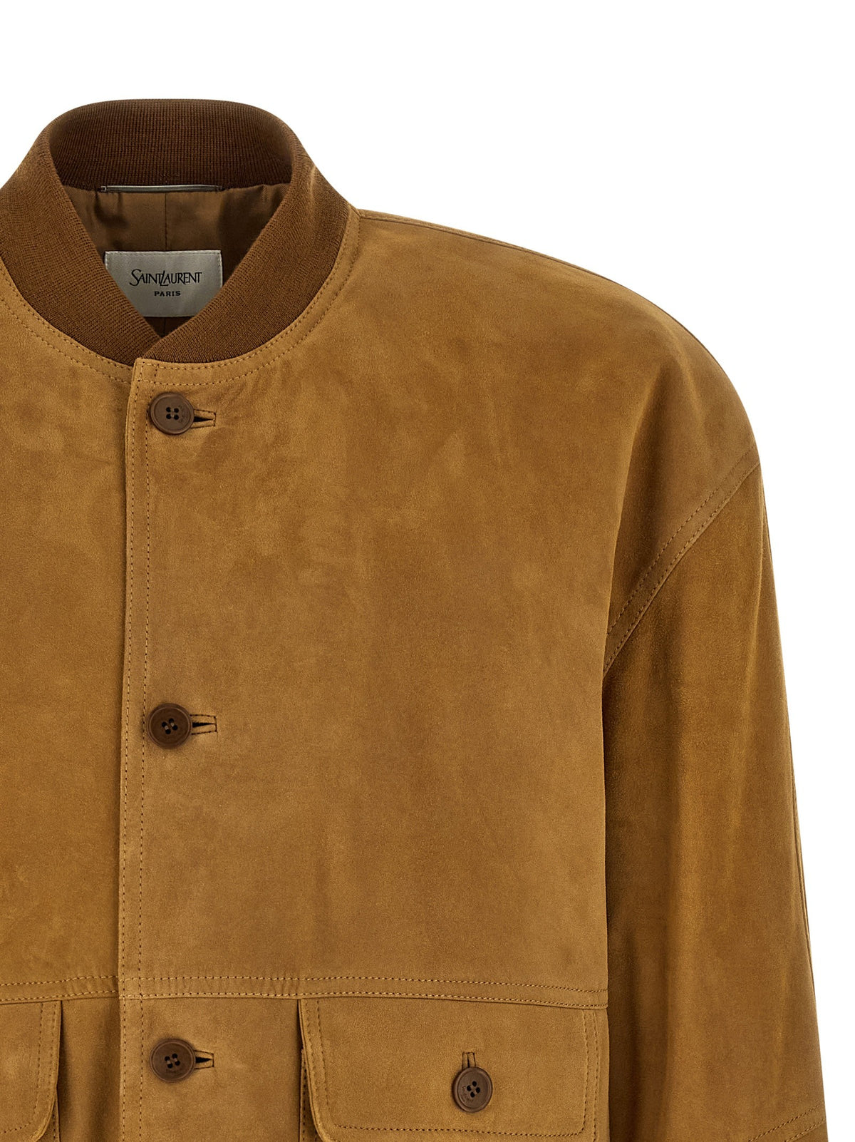 Suede bomber jacket
