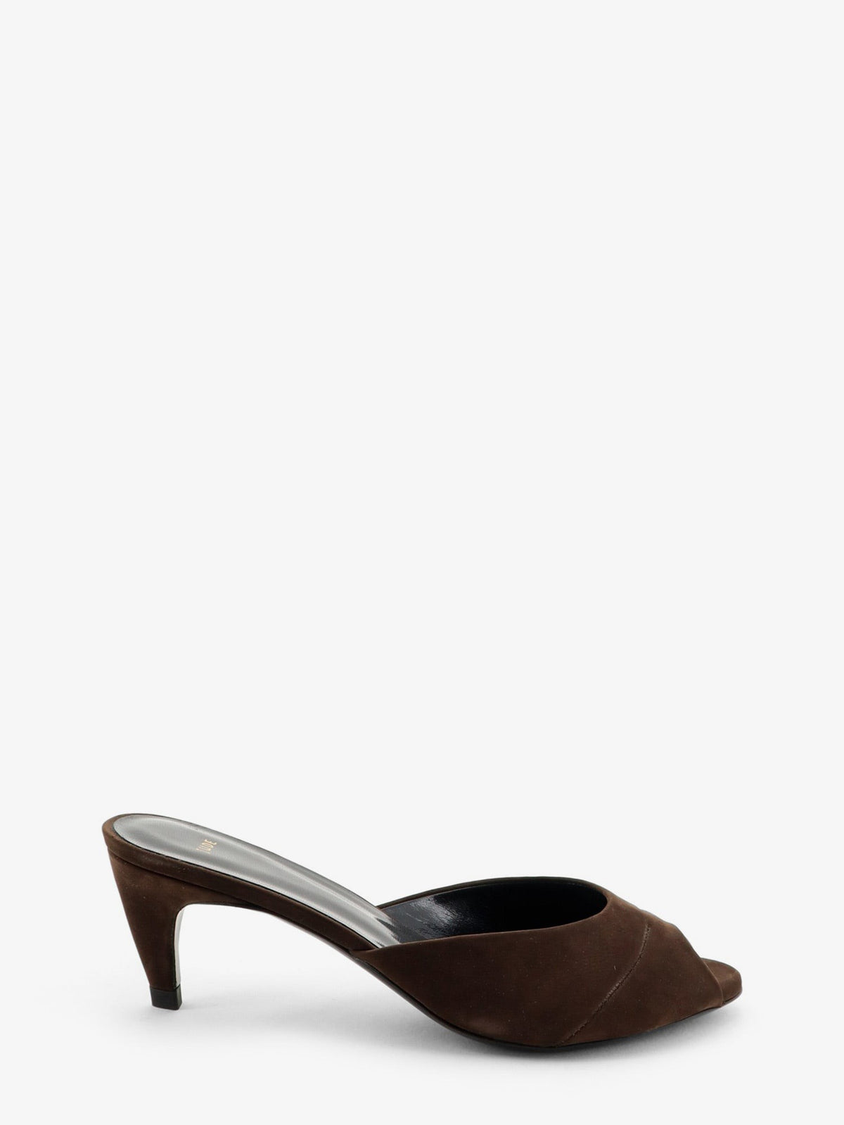 Suede Cave Mule Sandals