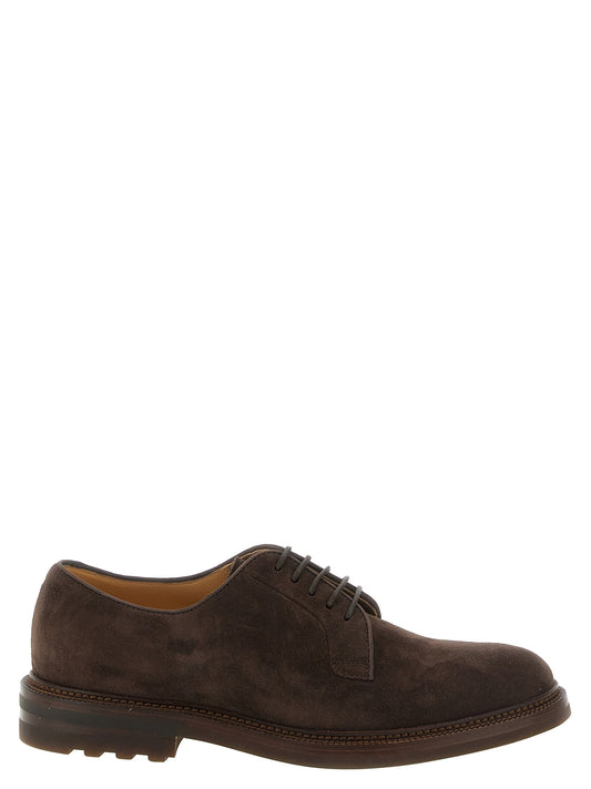 Suede lace-up