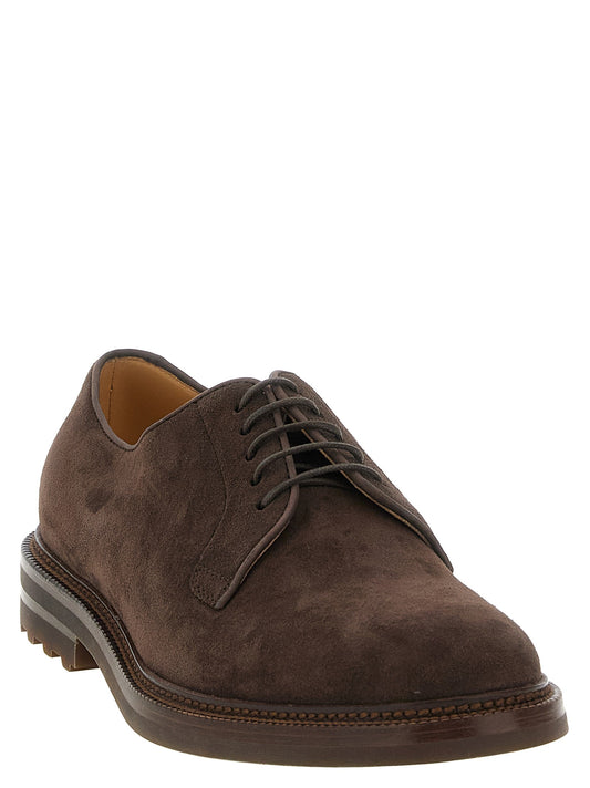 Suede lace-up