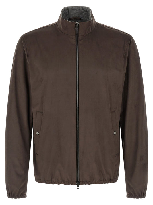 Suede effect jacket