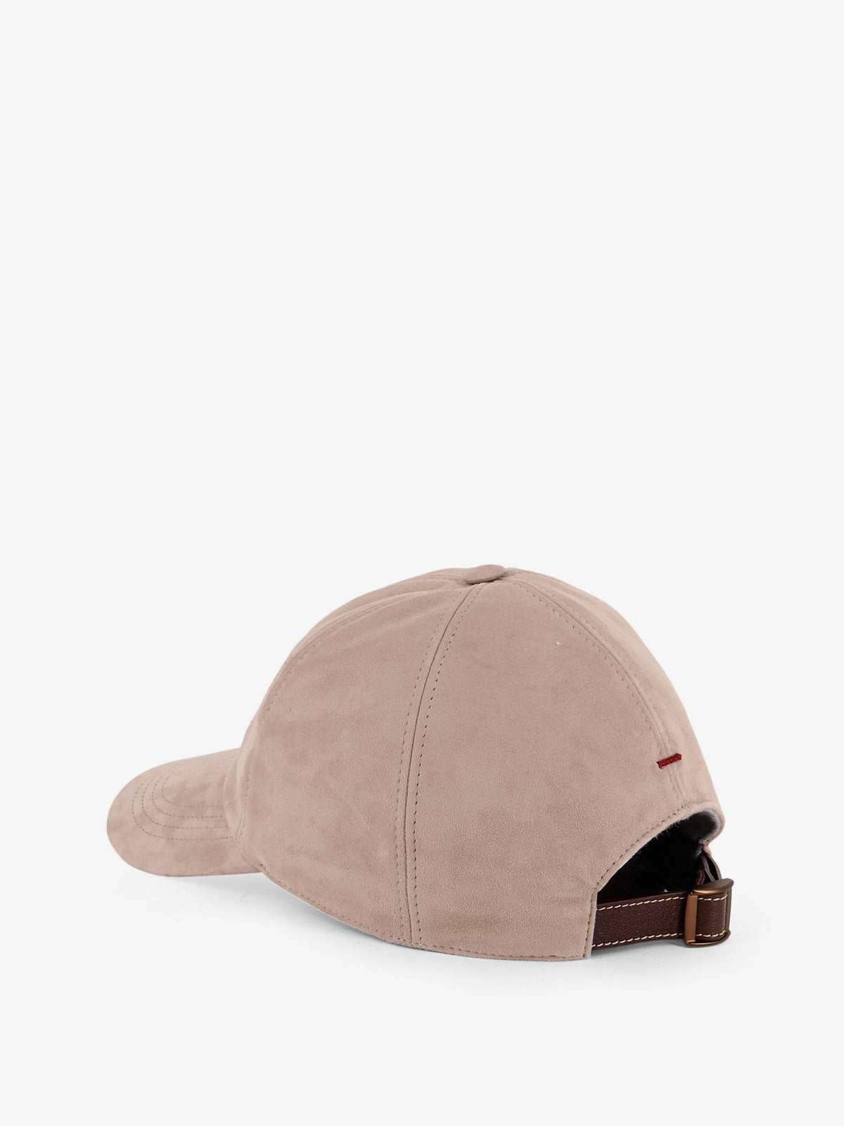 Suede hat with embroidered logo on the front