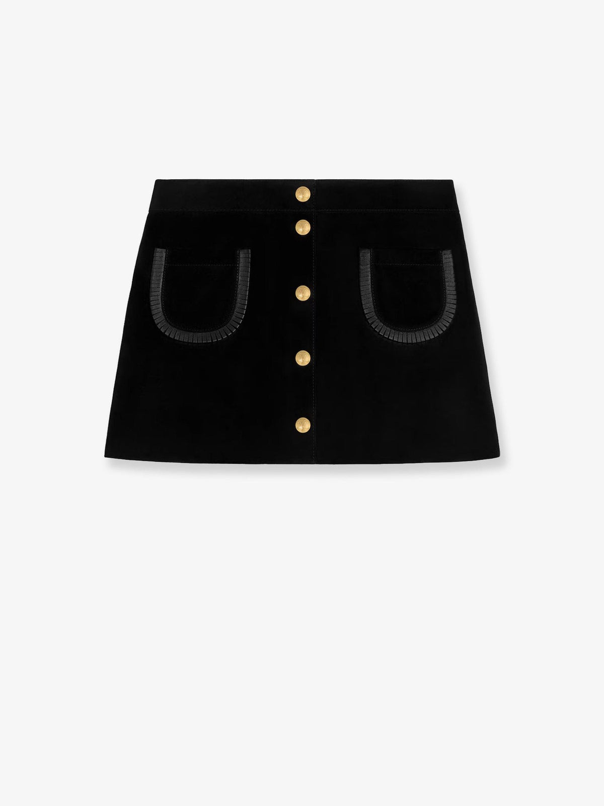 Suede miniskirt
