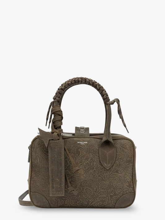 Suede Vita Bag crossbody bag with floral motif