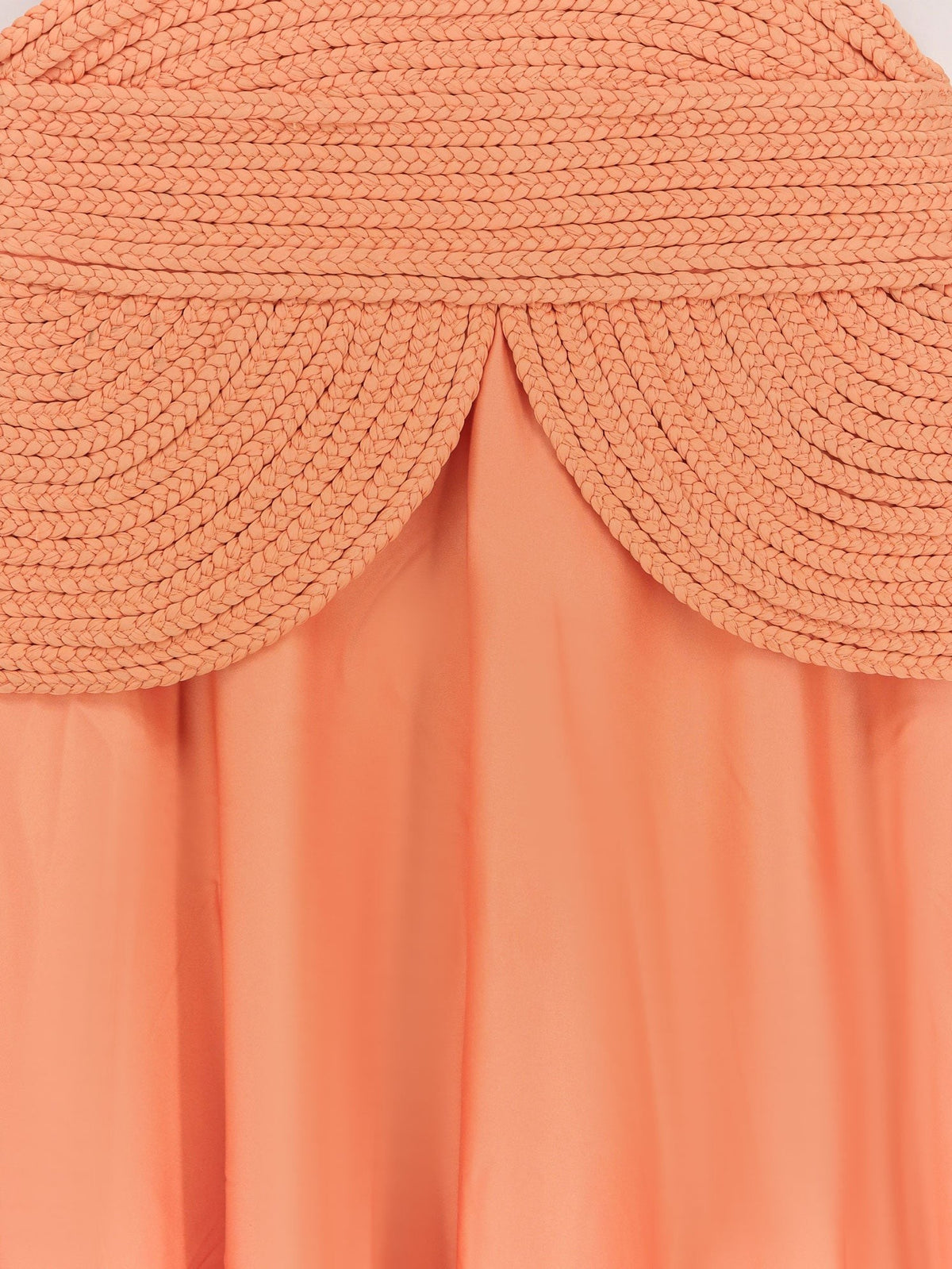 Sunset Satin dress with braided corset