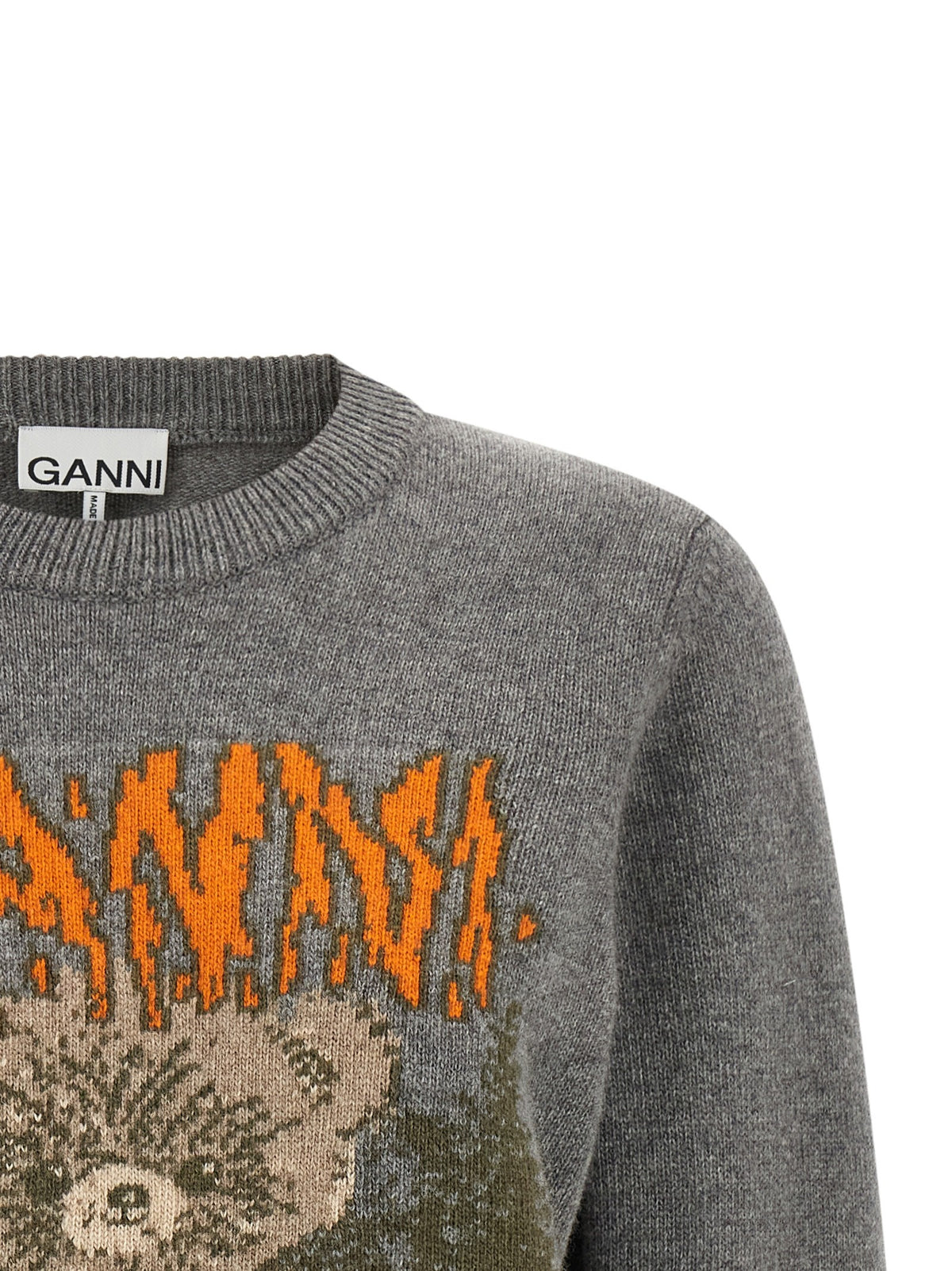 Sweater with front intarsia