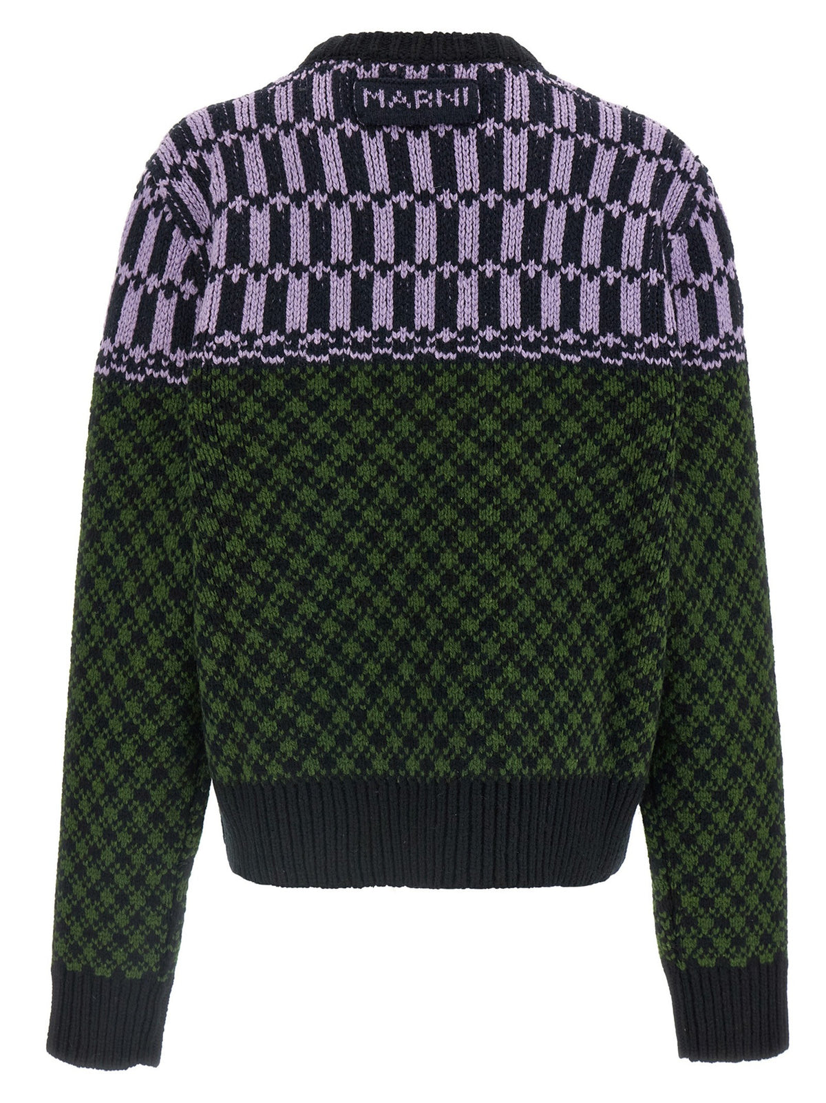 Sweater with geometric pattern