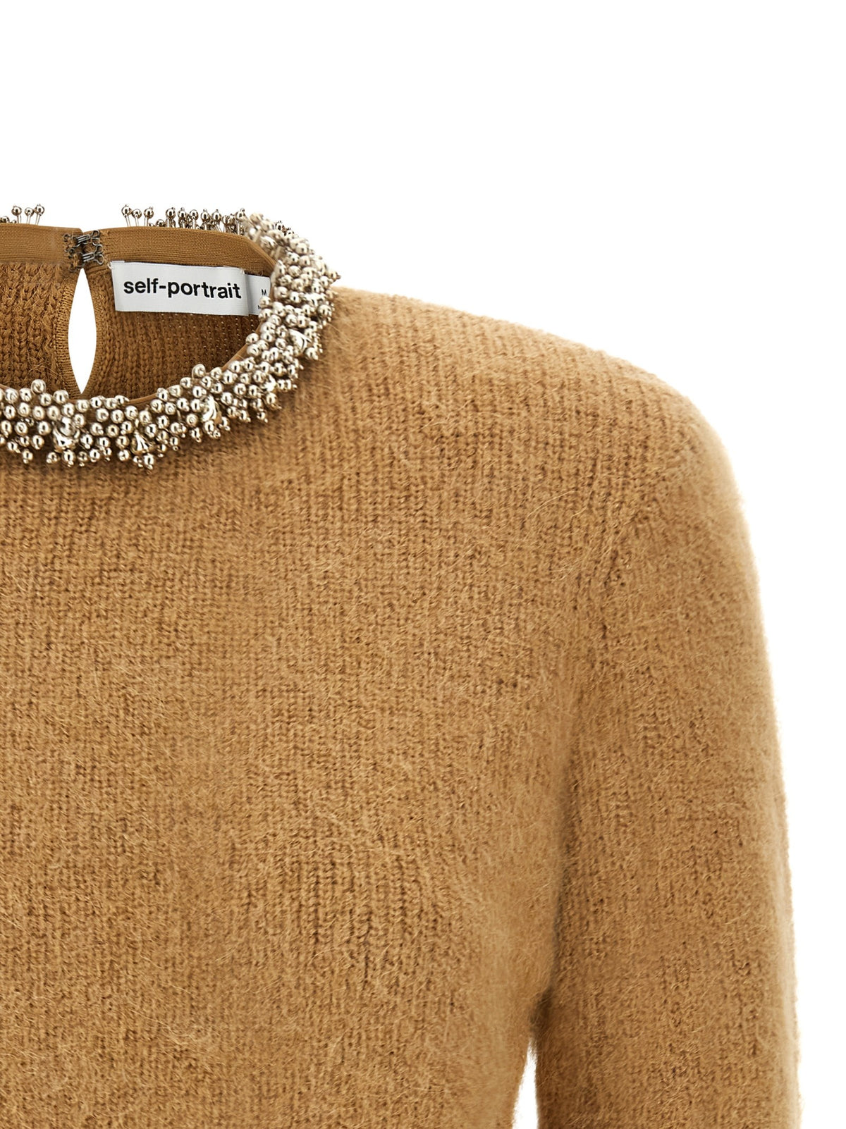 Sweater with jewel embroidery