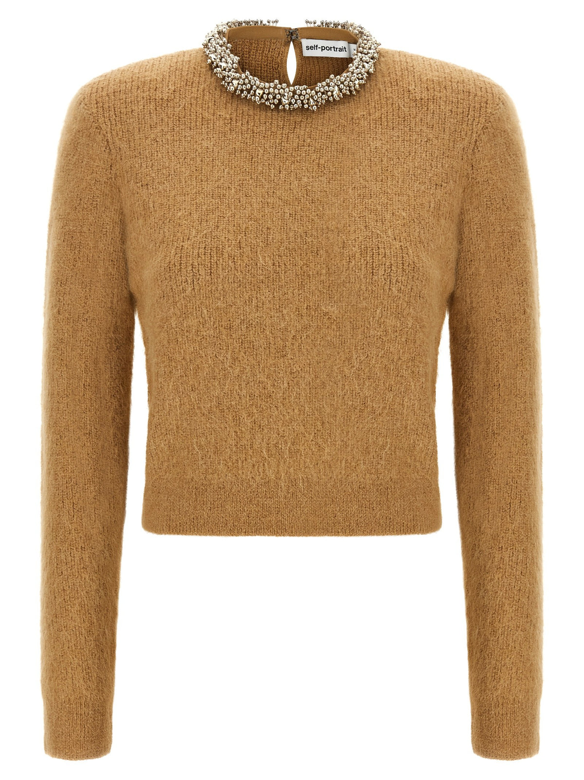 Sweater with jewel embroidery