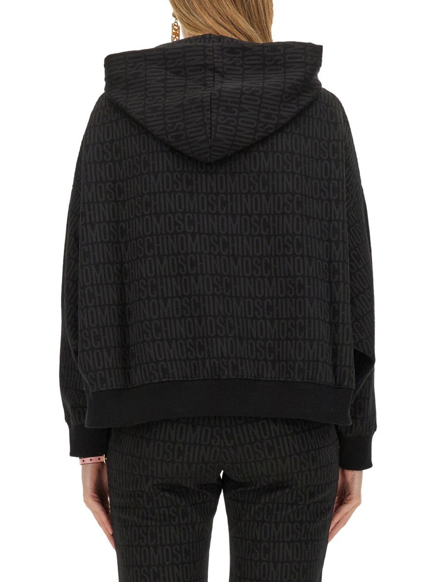SWEATSHIRT WITH ALL OVER LOGO