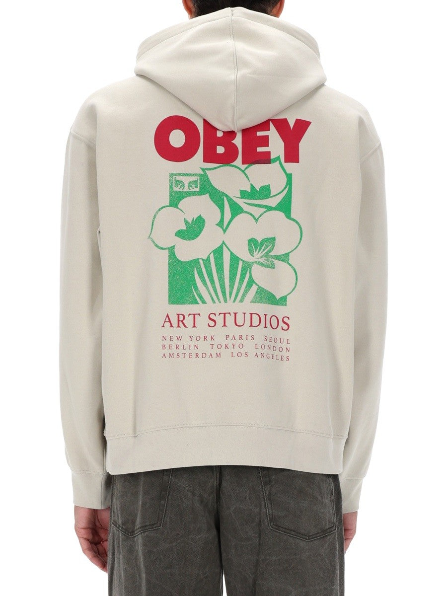 SWEATSHIRT WITH LOGO AND PRINT