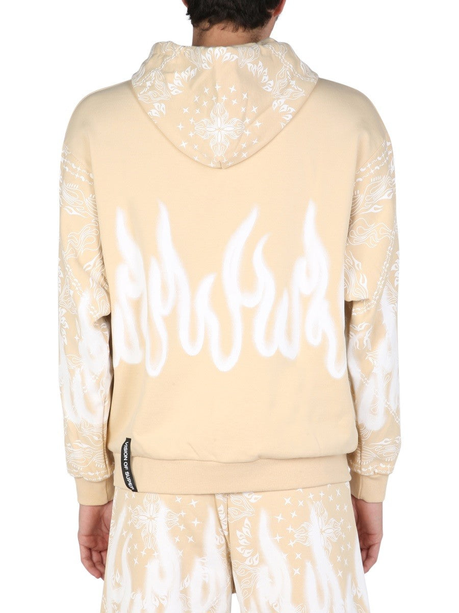 SWEATSHIRT WITH PAISLEY PATTERN
