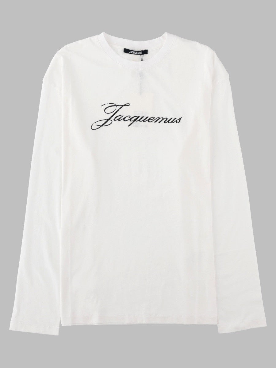 T-shirt a Maniche Lunghe con Logo Stampato