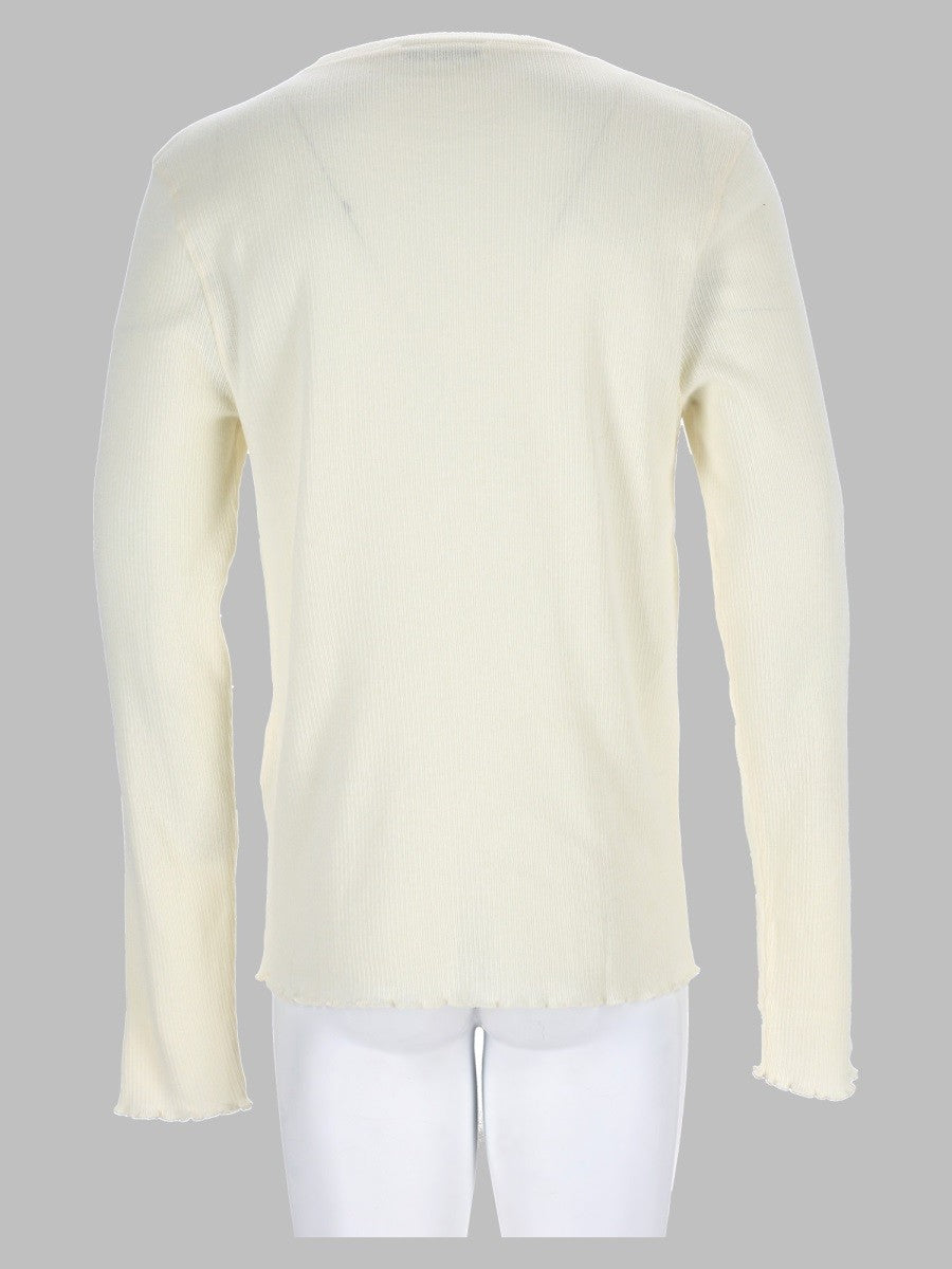 T-Shirt A Manicia Lunga In Misto Cotone