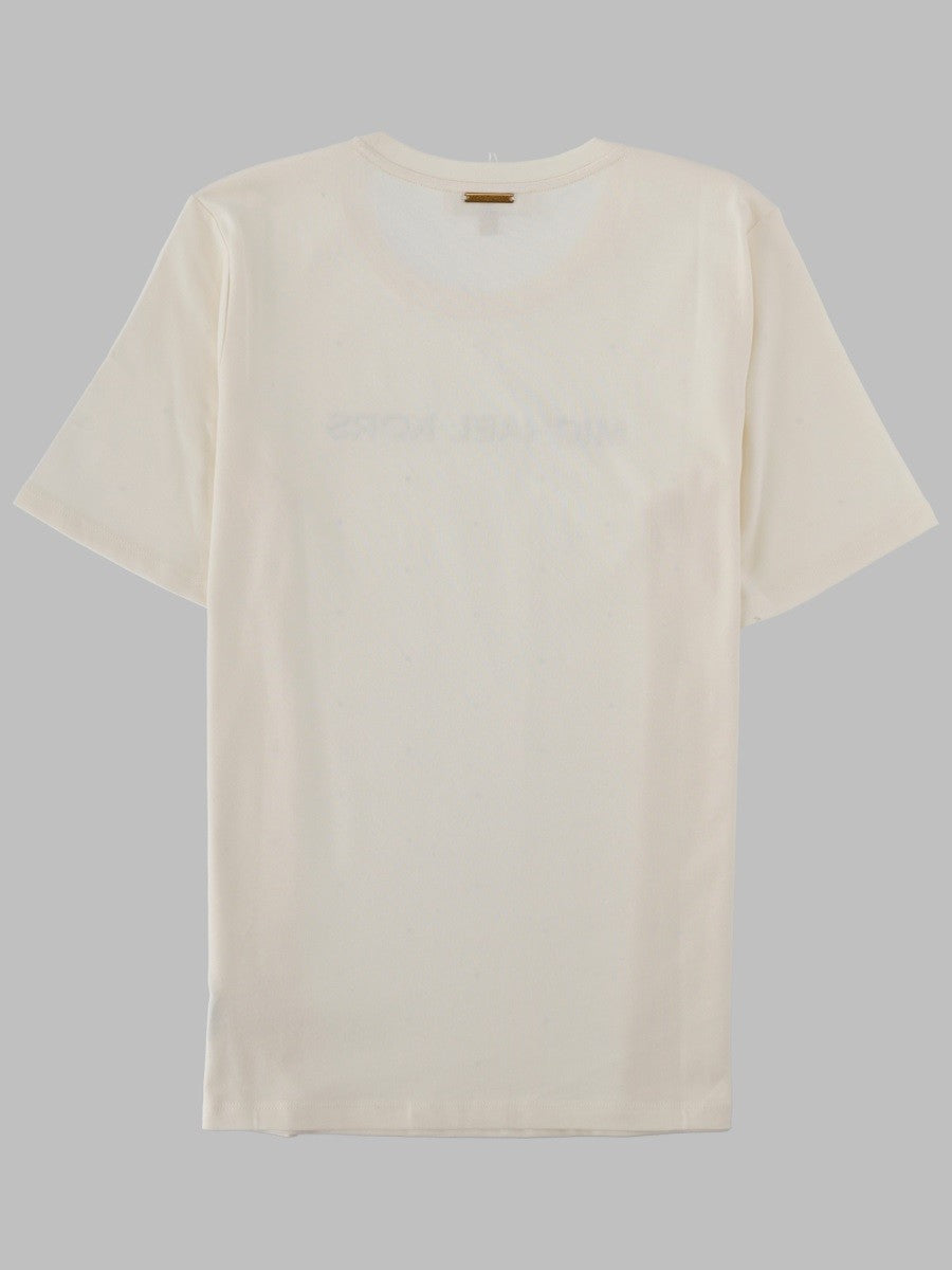 T-SHIRT CON LOGO E STRASS