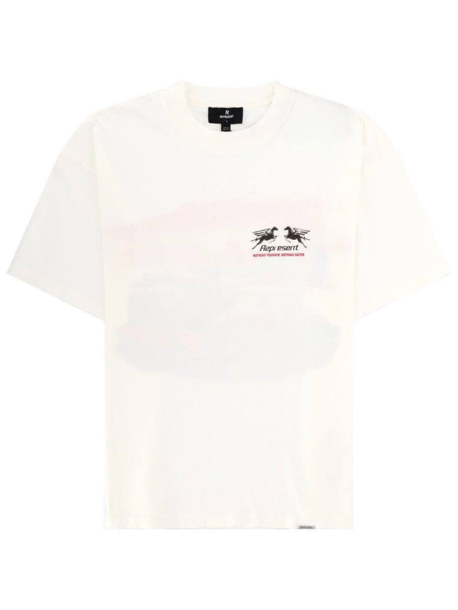 T-SHIRT CON STAMPA "24 HOUR SERVICE"