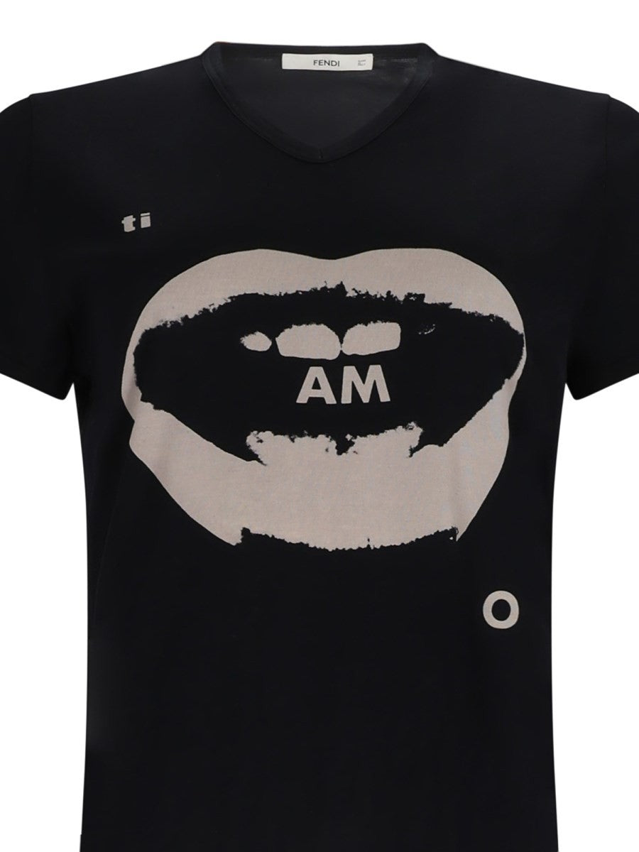 T-Shirt Con Stampa "Ti Amo"