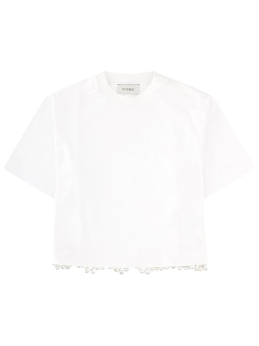 T-SHIRT "PALMAS" CON PERLE RICAMATE