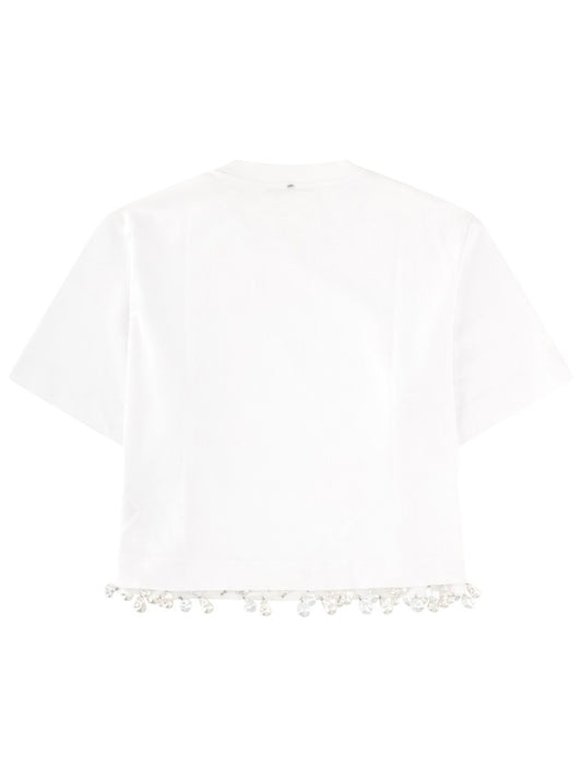 T-SHIRT "PALMAS" CON PERLE RICAMATE