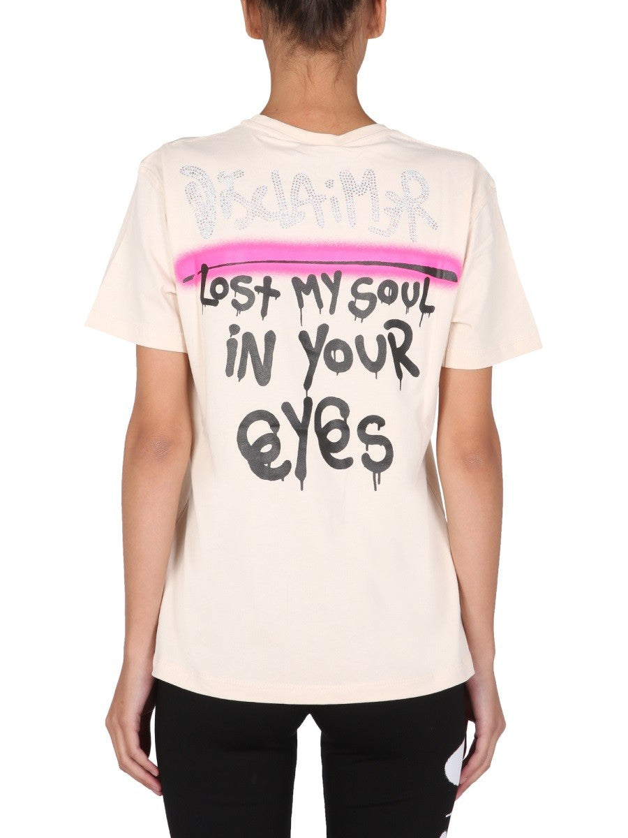 T-SHIRT WITH CRYSTAL LOGO