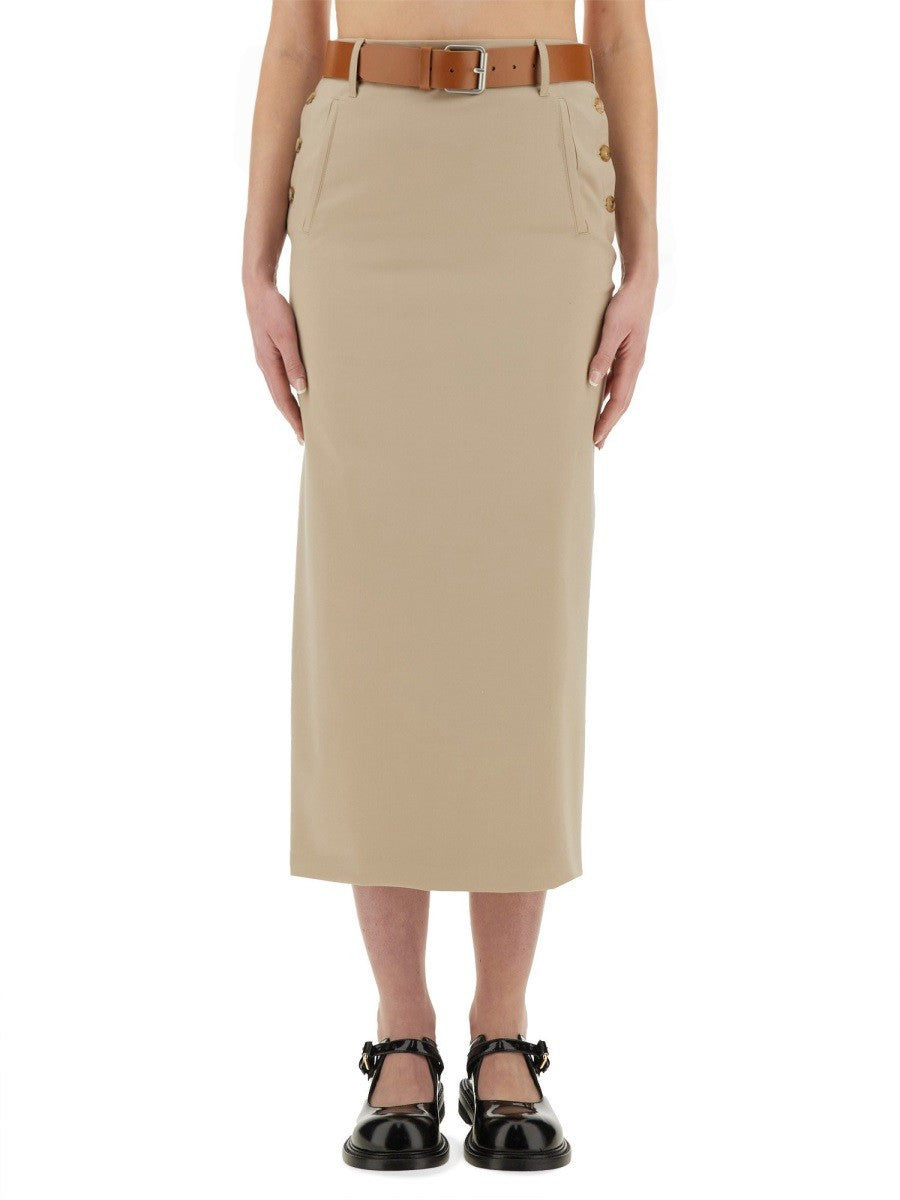 "TAILORED TWIST" LONG SKIRT