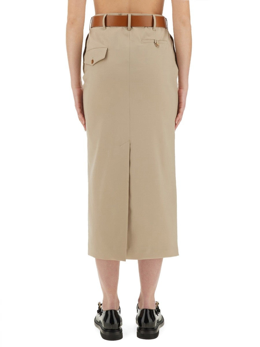 "TAILORED TWIST" LONG SKIRT