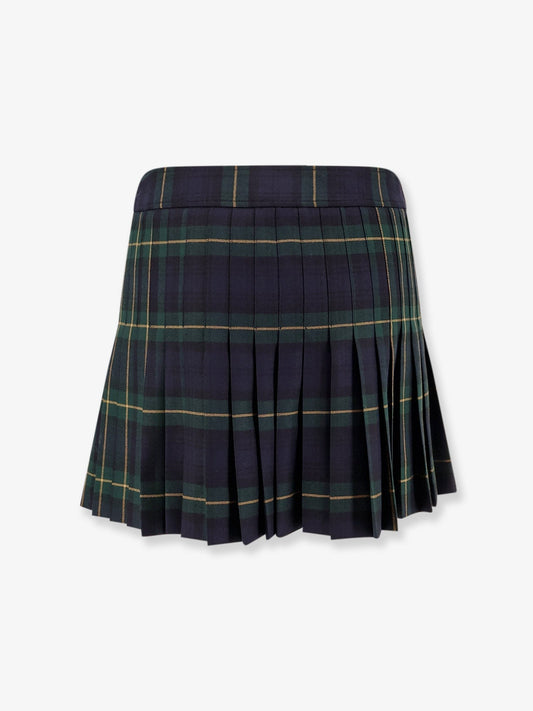 Tartan wool kilt miniskirt