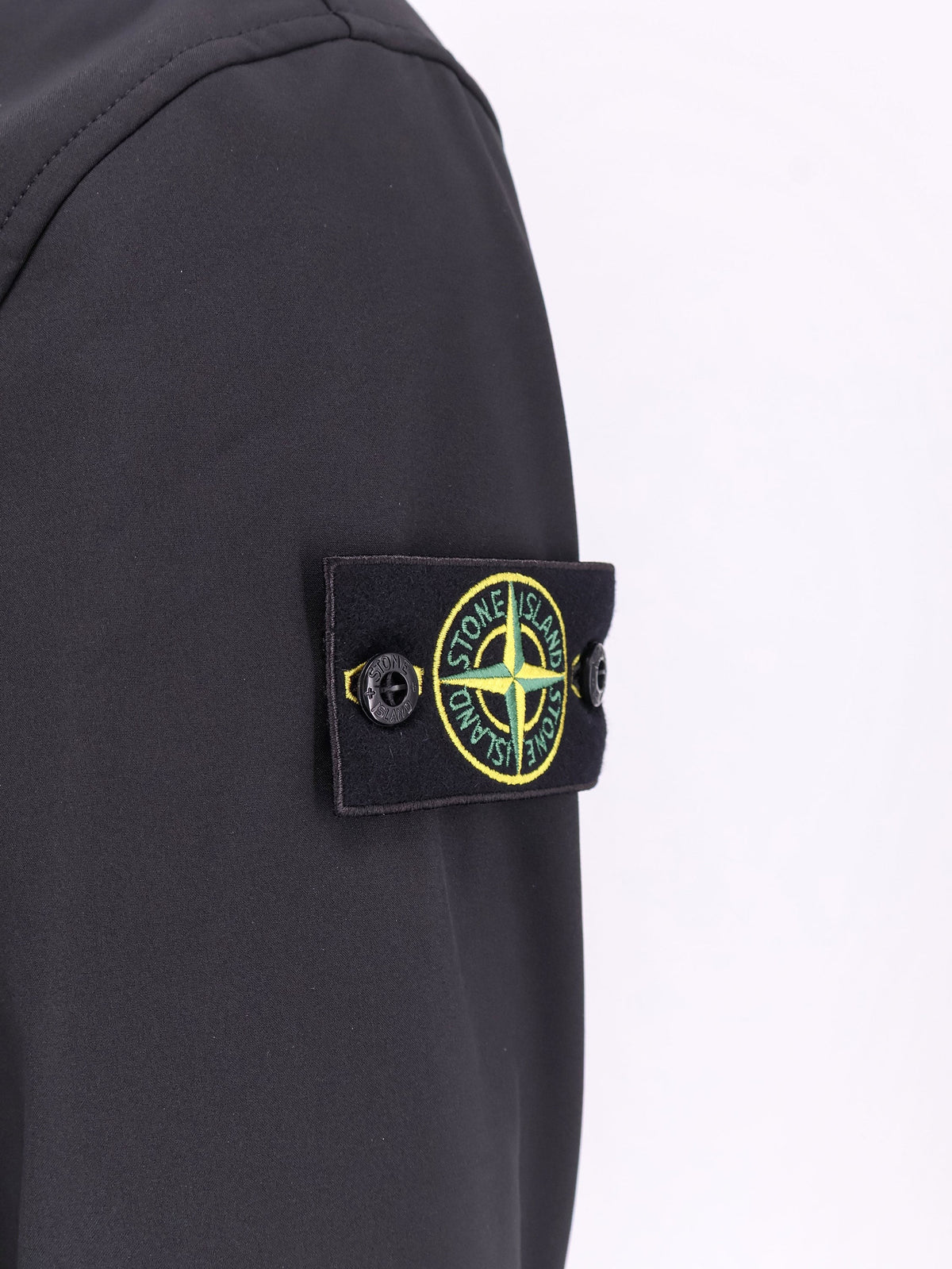 Technical fabric jacket with iconic side logo patch