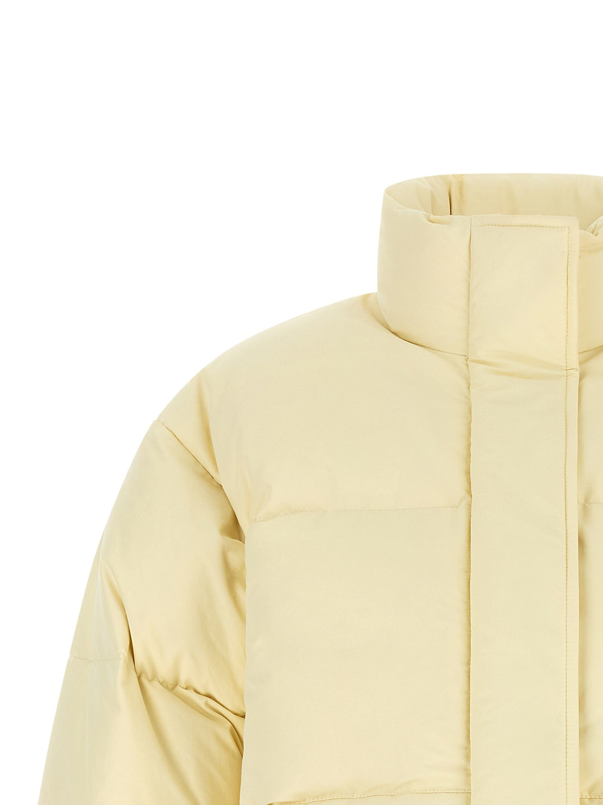 Technical fabric quilted down jacket