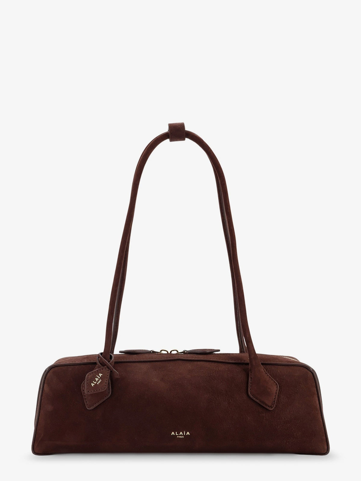 Teckel Medium suede shoulder bag