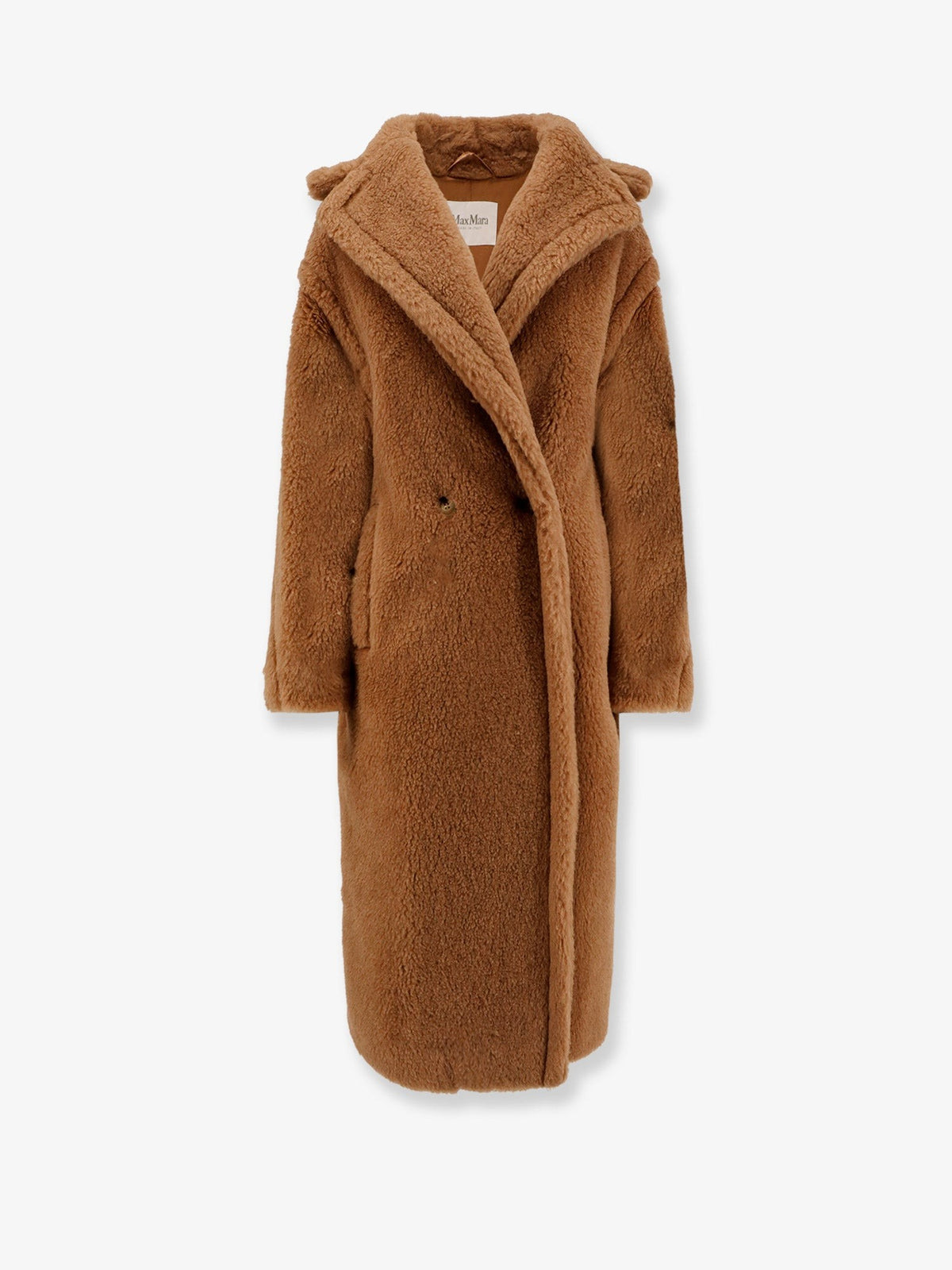Teddy camel hair and silk coat