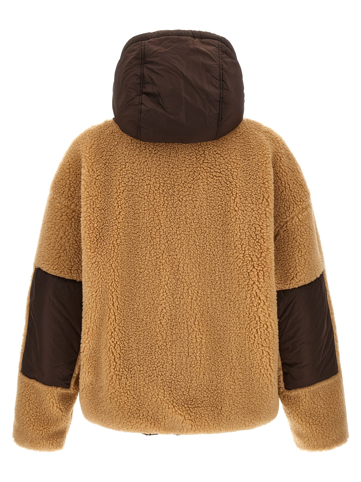 Teddy reversible jacket with logo patch