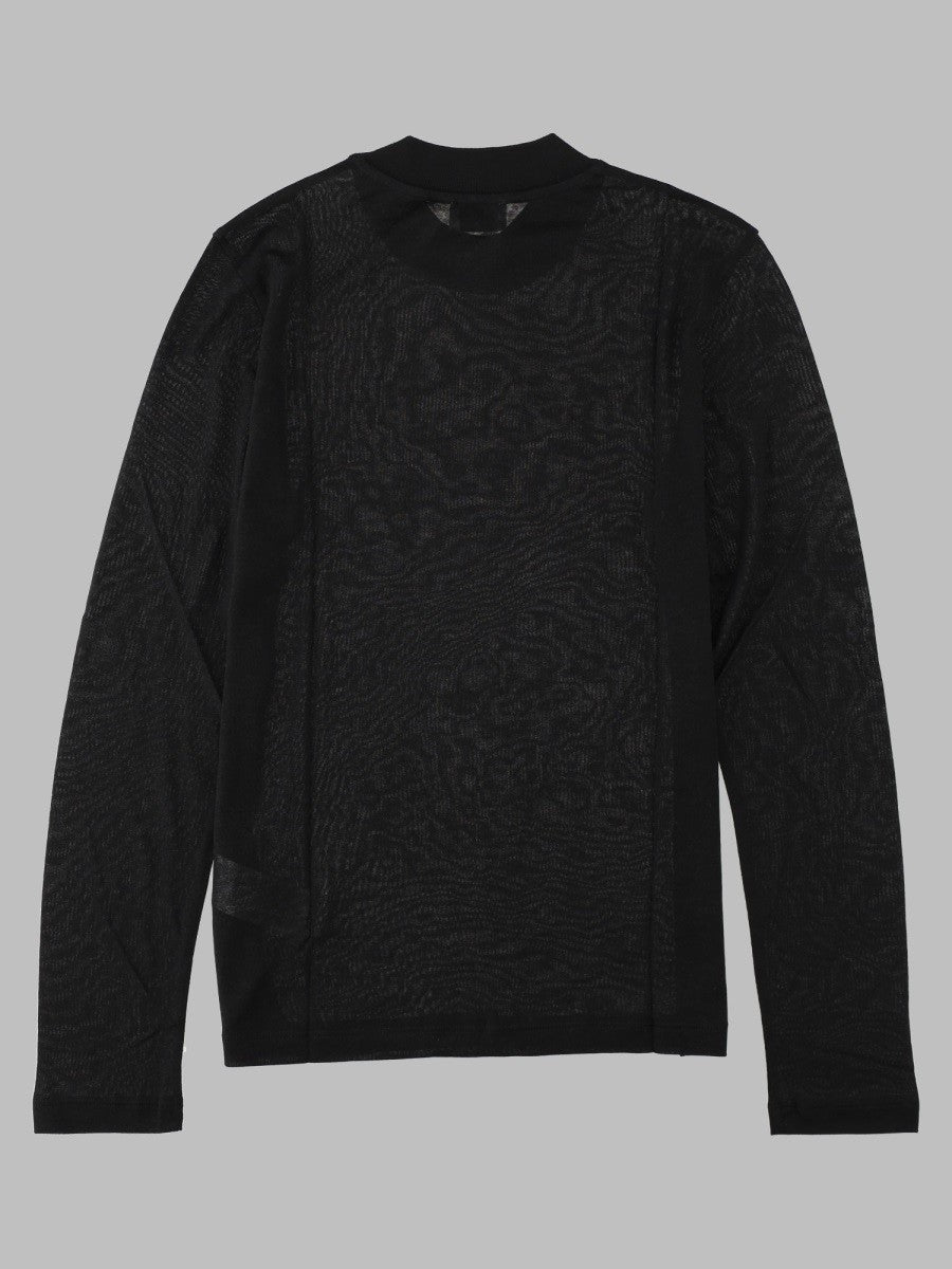 Top a Collo Alto in Lyocell e Cashmere