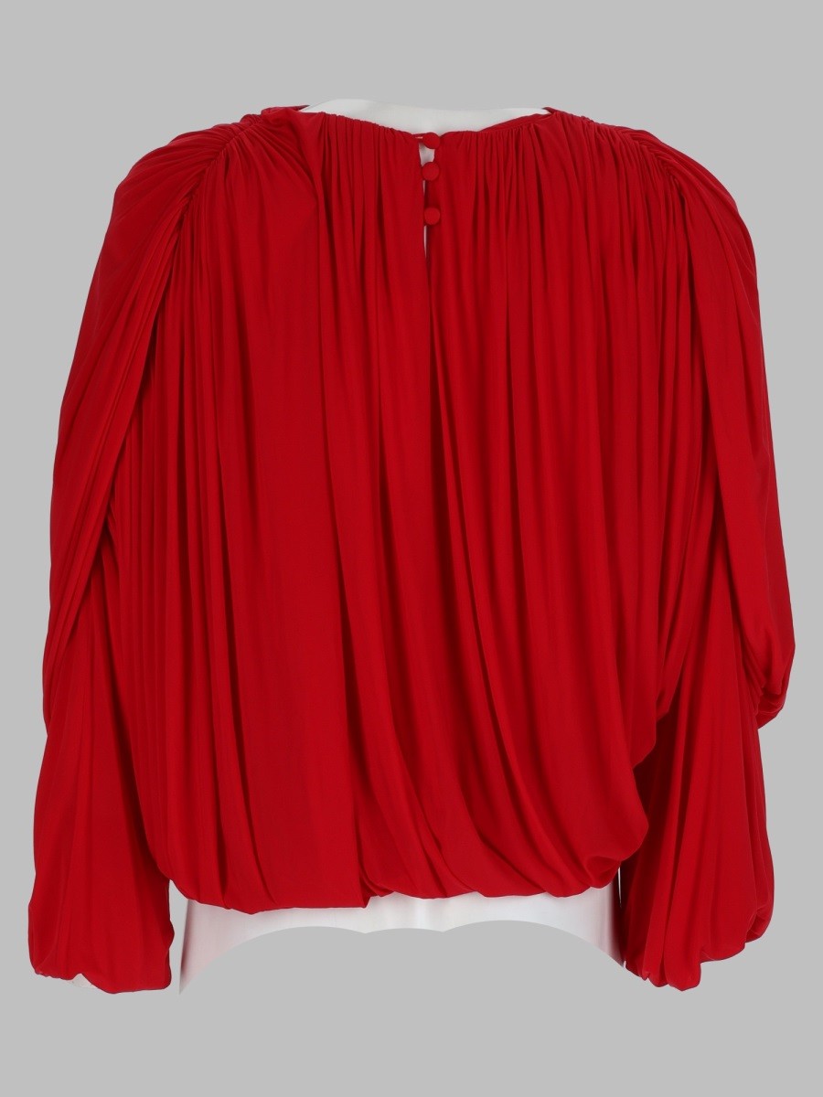 Top Drappeggiato in Cupro
