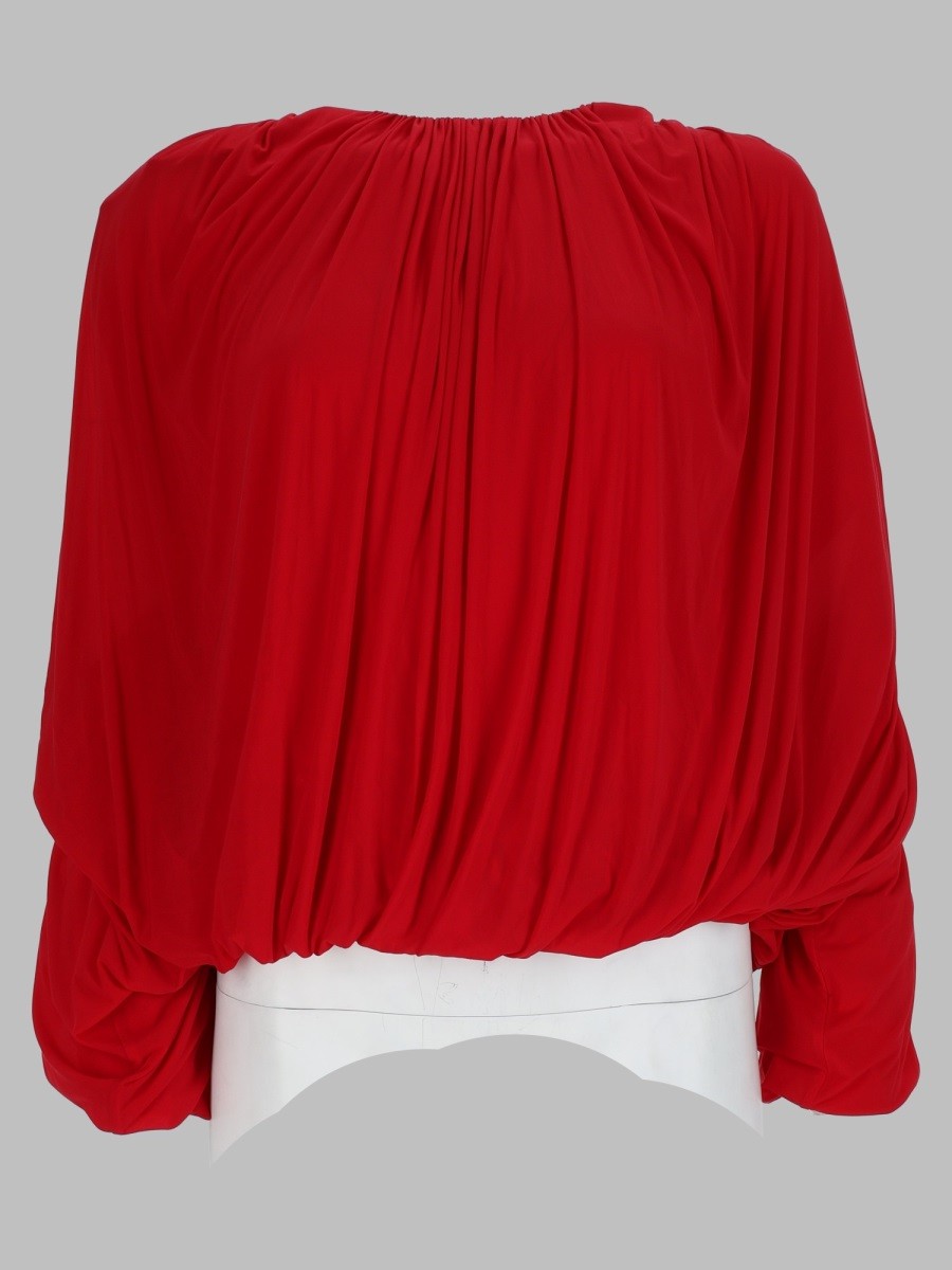 Top Drappeggiato in Cupro