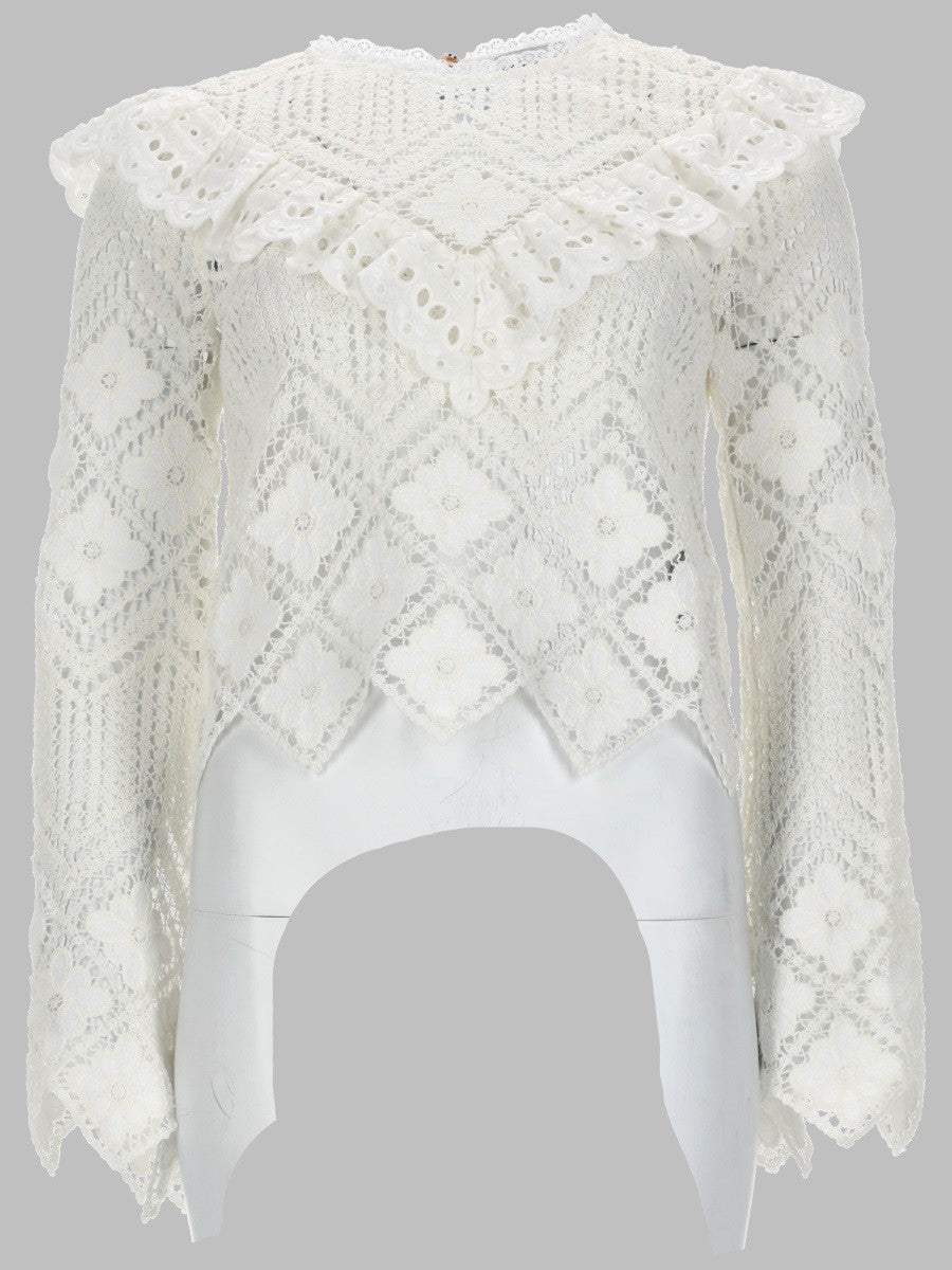 TOP IN CROCHET CON INSERTI IN PIZZO